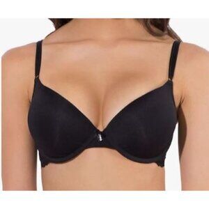 Smart & Sexy Style SA276X Women's 32A Push Up Bra black w/ Lace Wings NWOT
